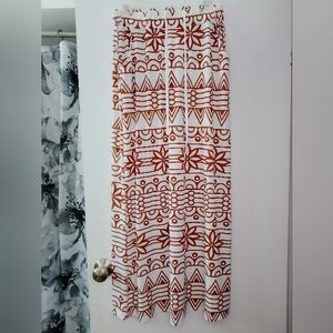 Bohemian Brown and White Maxi Skirt